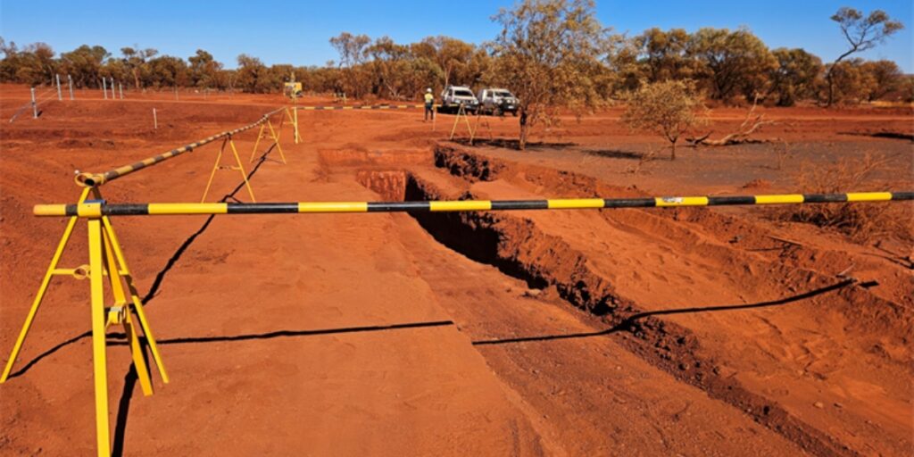 barricading at mine sites trenching